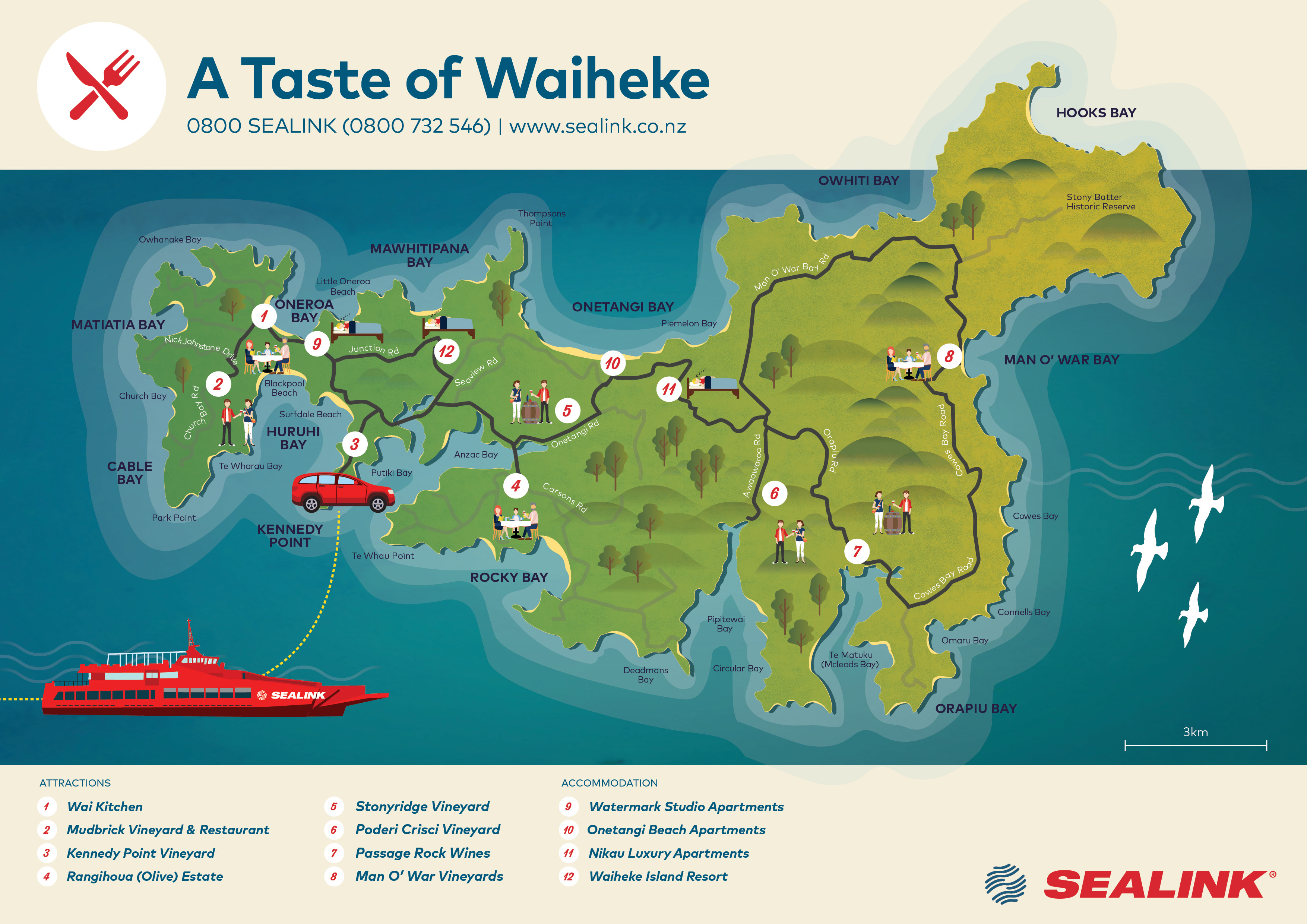 Taste of Waiheke Great Waiheke Island Road Trips SeaLink